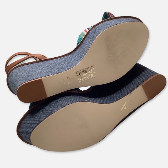 ANTHROPOLOGIE size 9M ani platform peep toe wedge heels NWOT - Picture 5 of 6